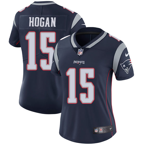 Nike Patriots #15 Chris Hogan Navy Blue Team Color Women's Stitched NFL Vapor Untouchable Limited Jersey